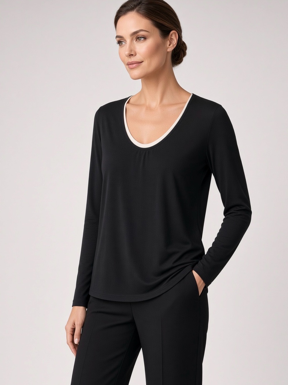Akris Punta Fine cotton Top Medium